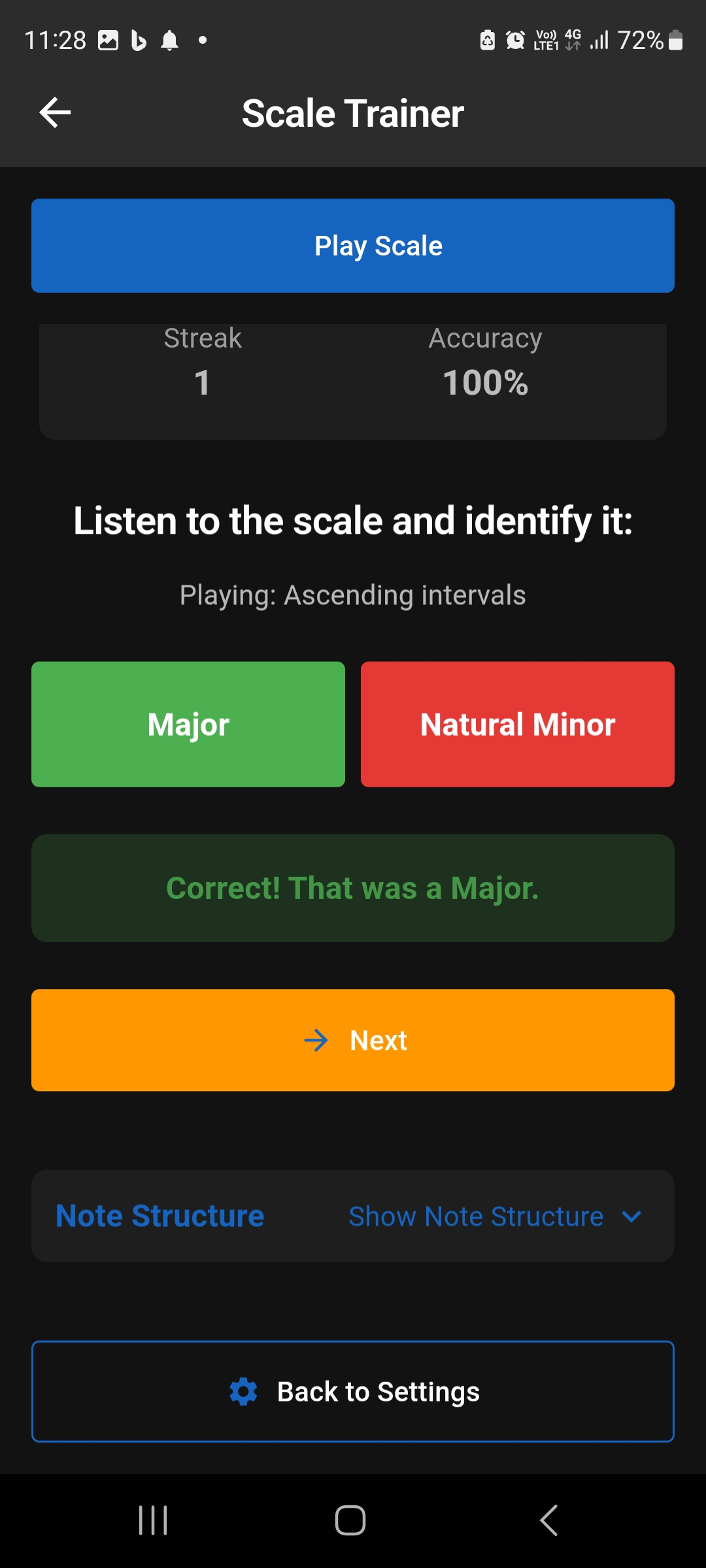 Scale Trainer Feedback